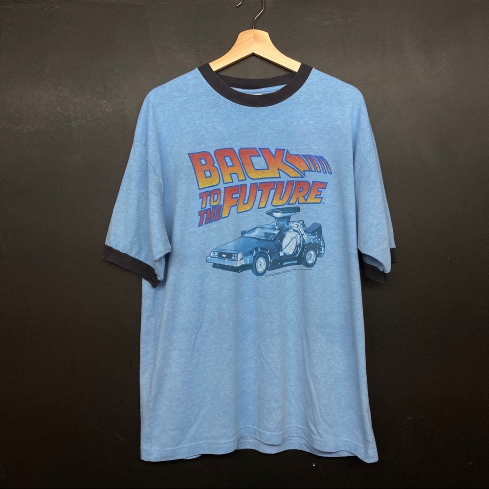 Vintage Back To The Future DeLorean Ringer Tee